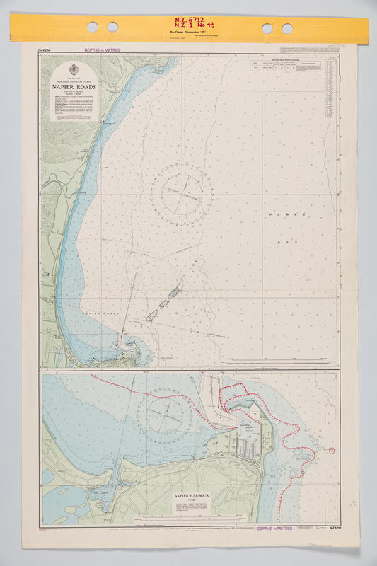 Chart Napier Roads New Zealand Maritime Museum