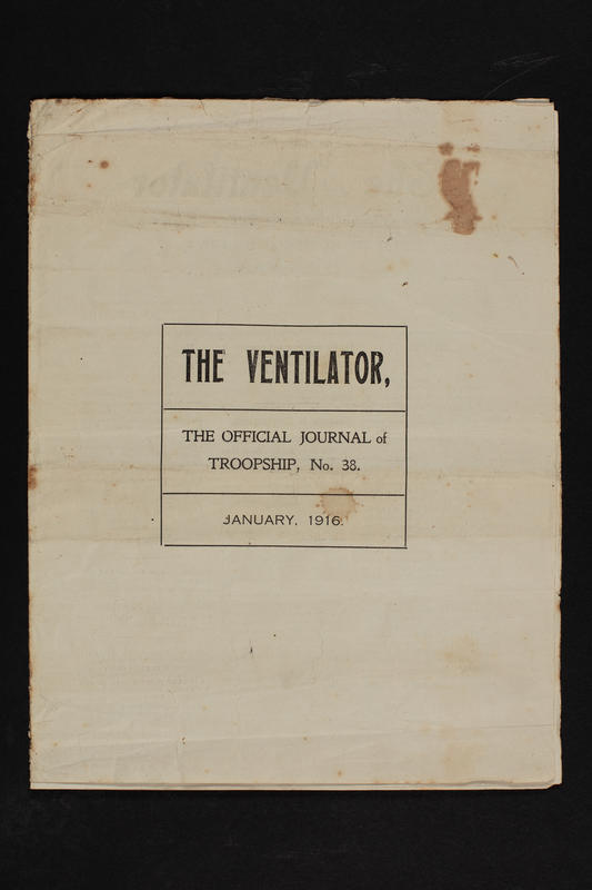Serial: The Ventilator, Vol. 1 no. 1, Jan 1916