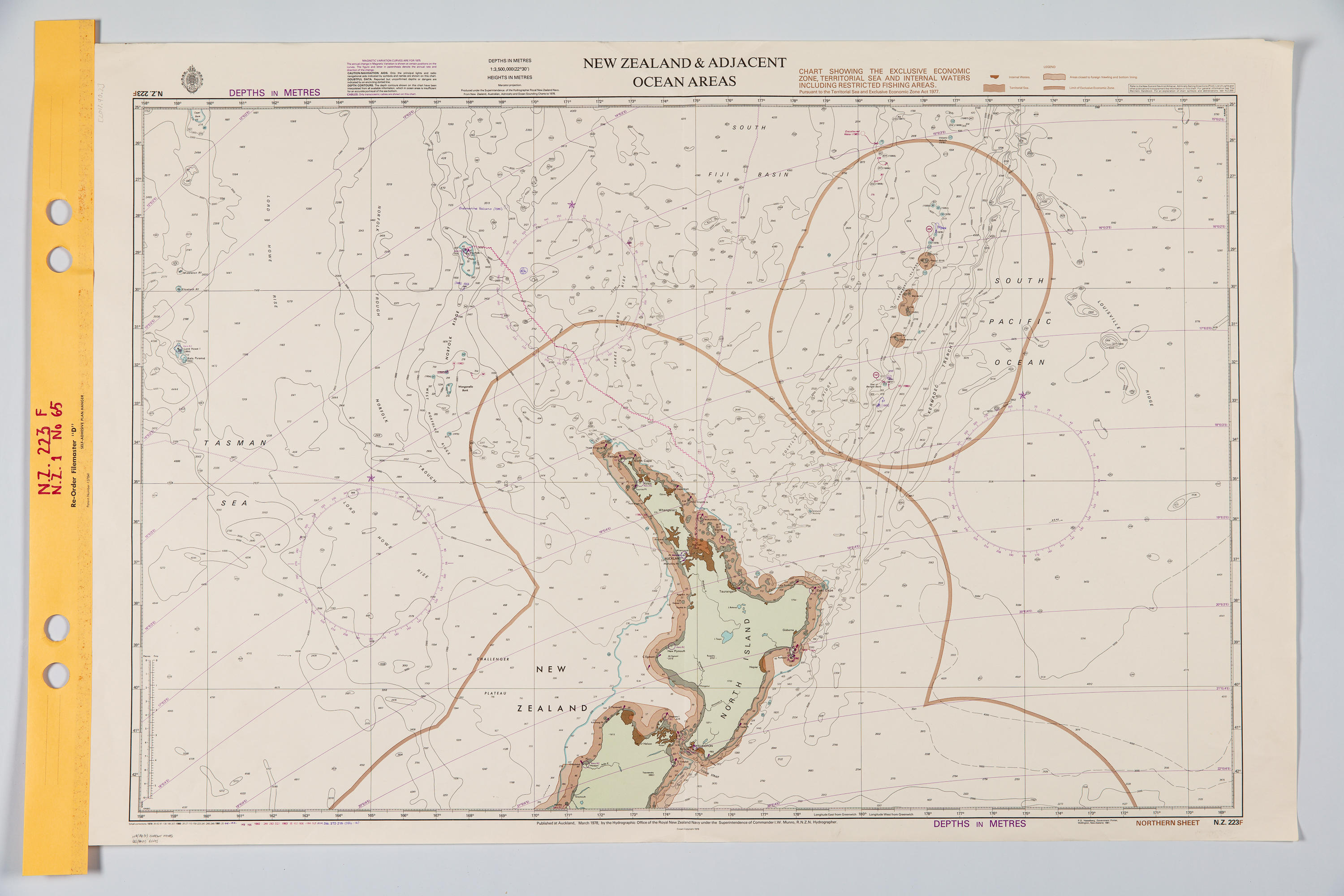 Chart New Zealand & Adjacent Ocean Areas (Northern Sheet) New Zealand Maritime Museum
