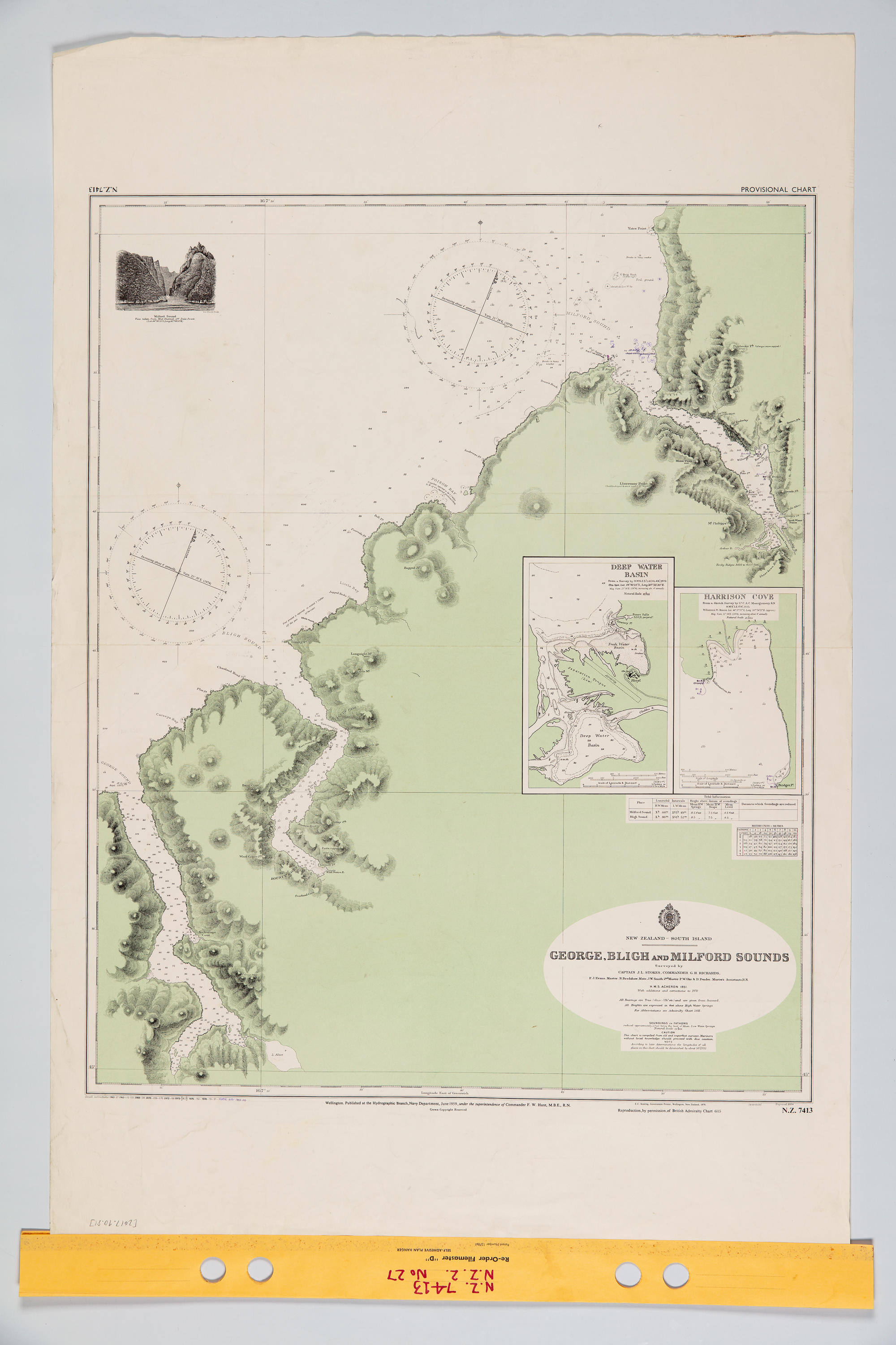 Chart Blight and Milford Sounds (Provisional Chart) New