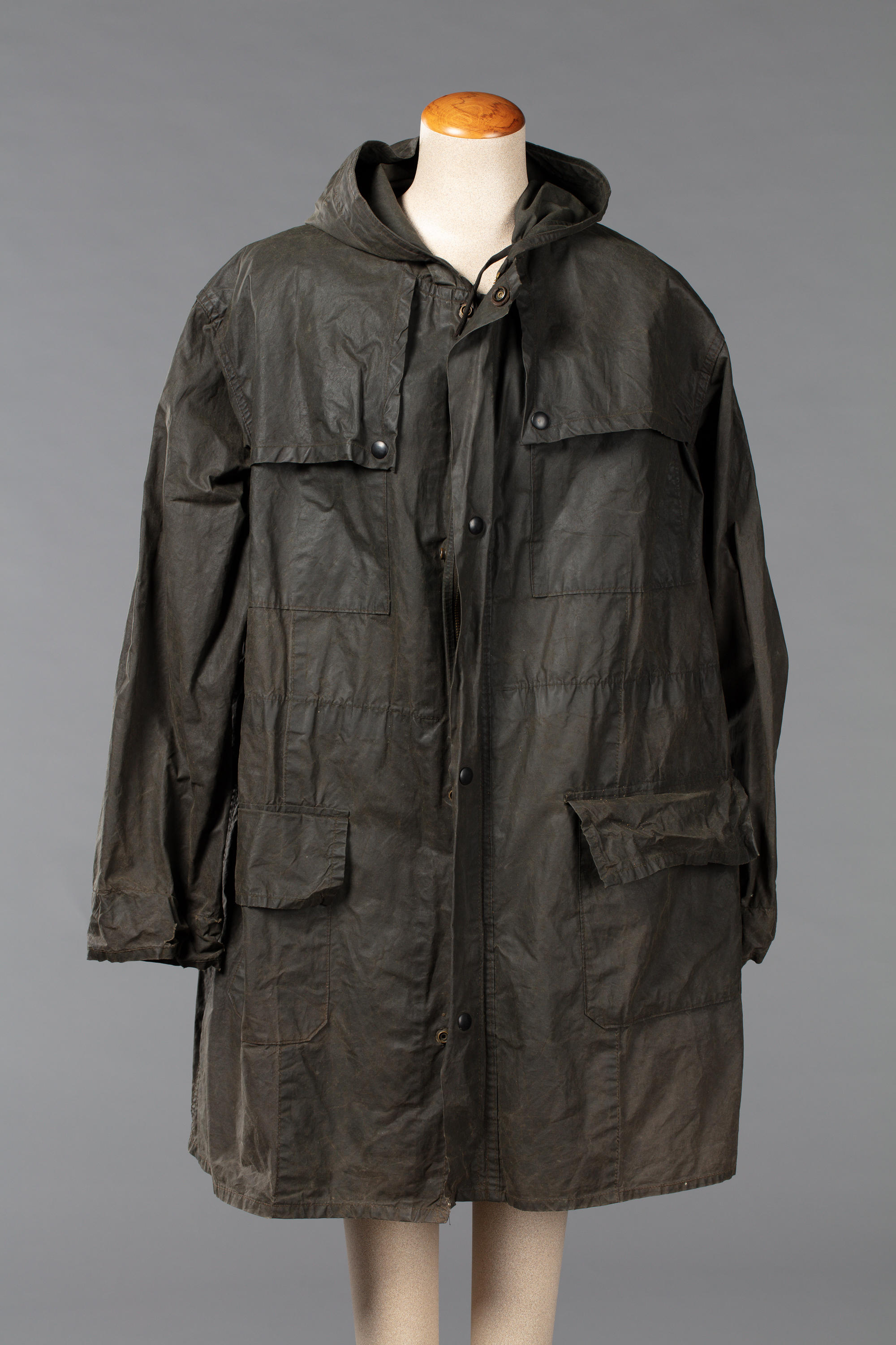 Clothing Eidex parka, a black oilskin jacket with a hood New Zealand
