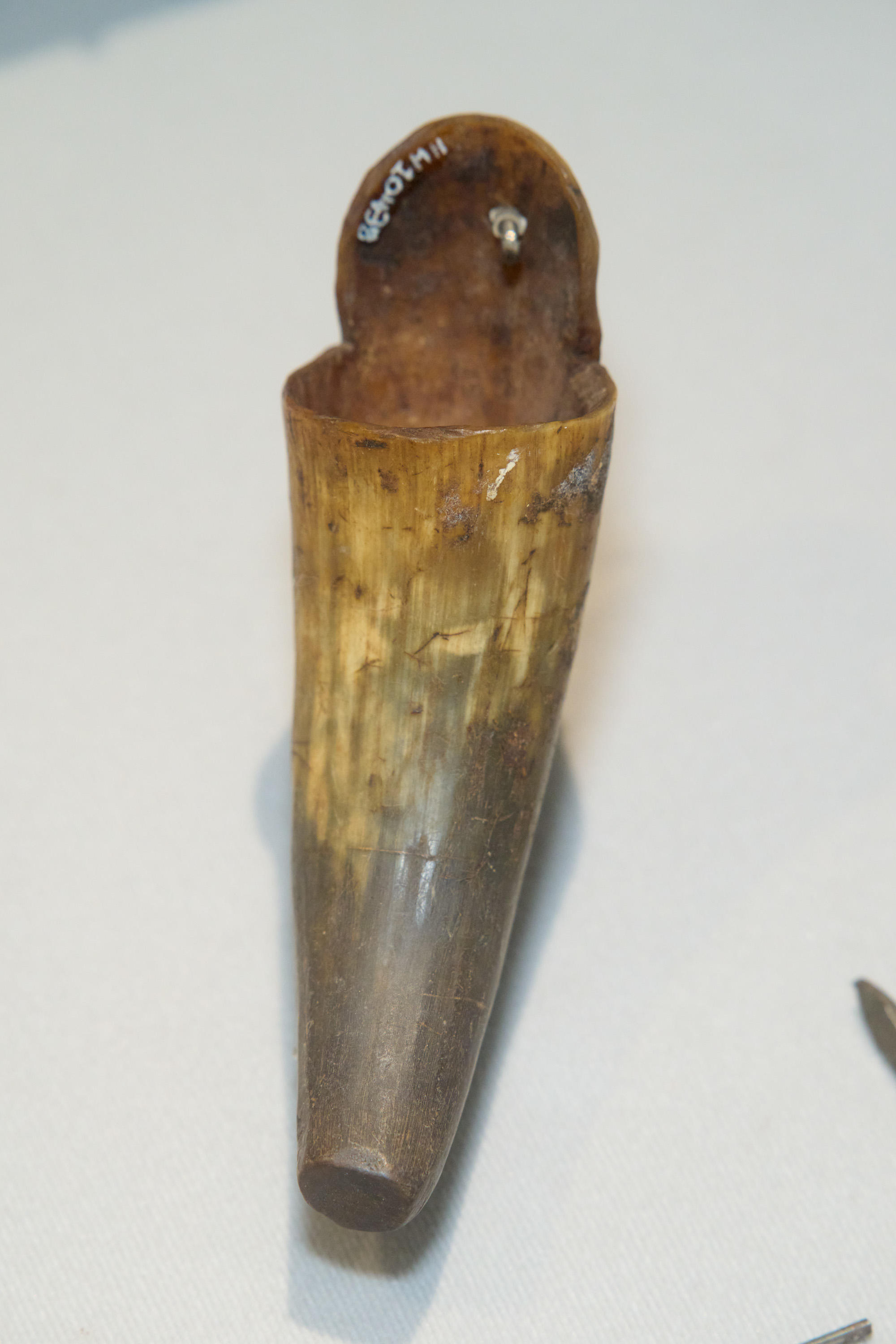 Horn used to hold sailmaking needles. New Zealand Maritime Museum
