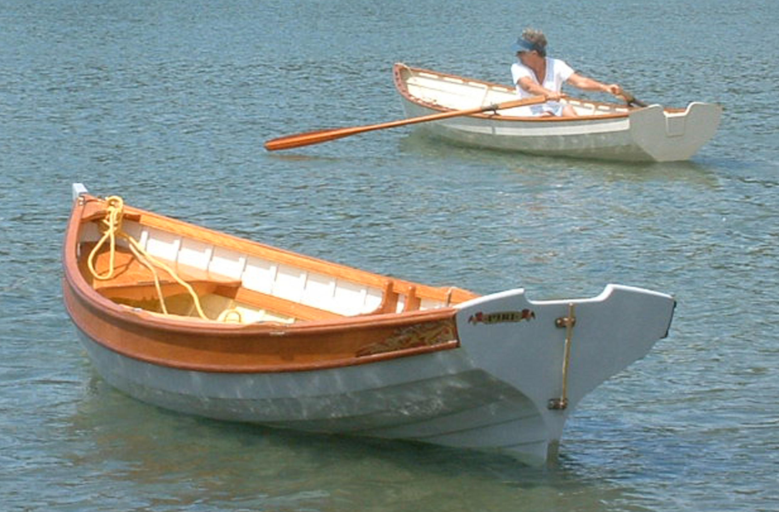 Photograph PIRI and other wooden rowing dinghies New Zealand