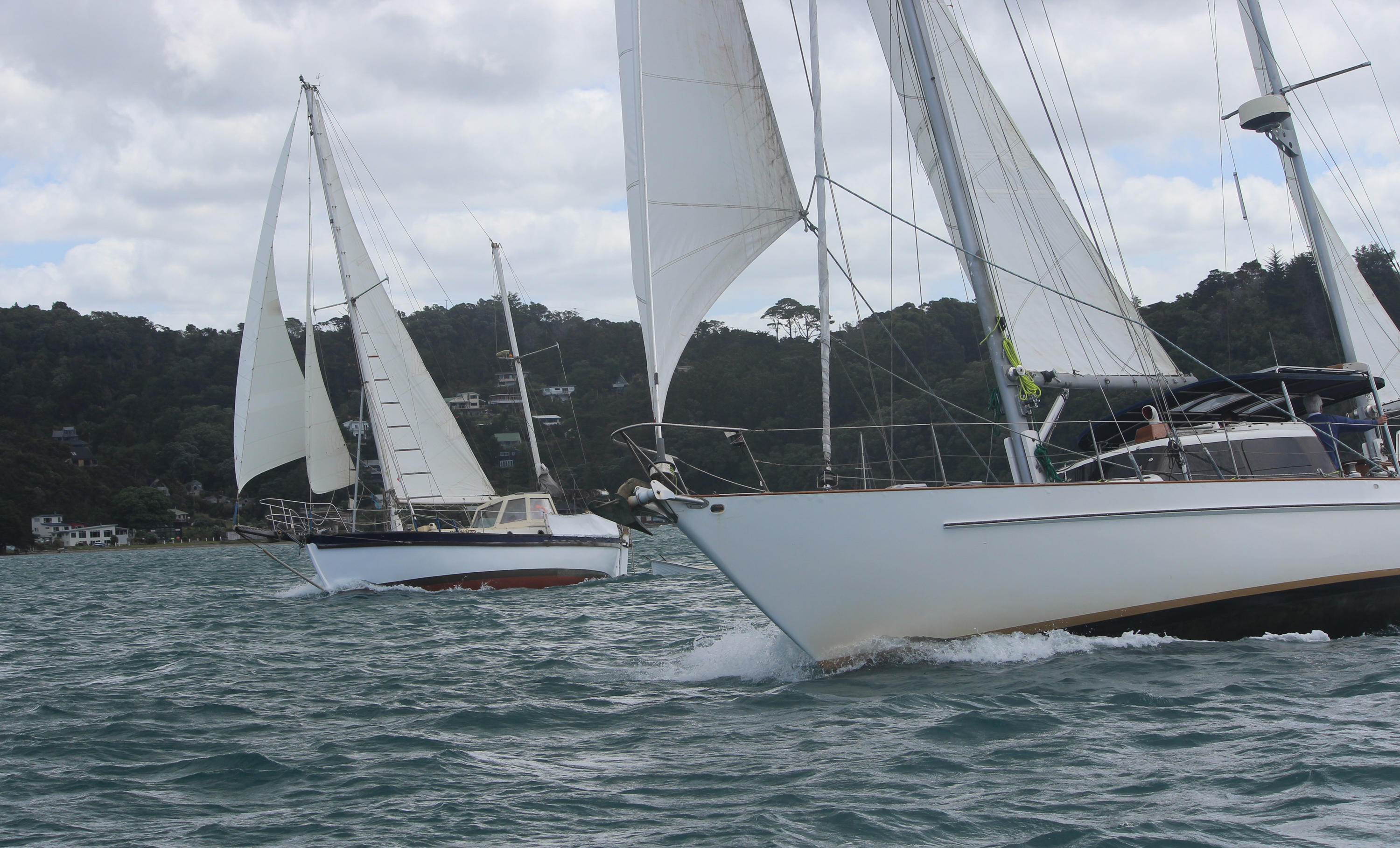 Photograph JUNO and another yacht on Mahurangi Harbour, Hauraki Gulf