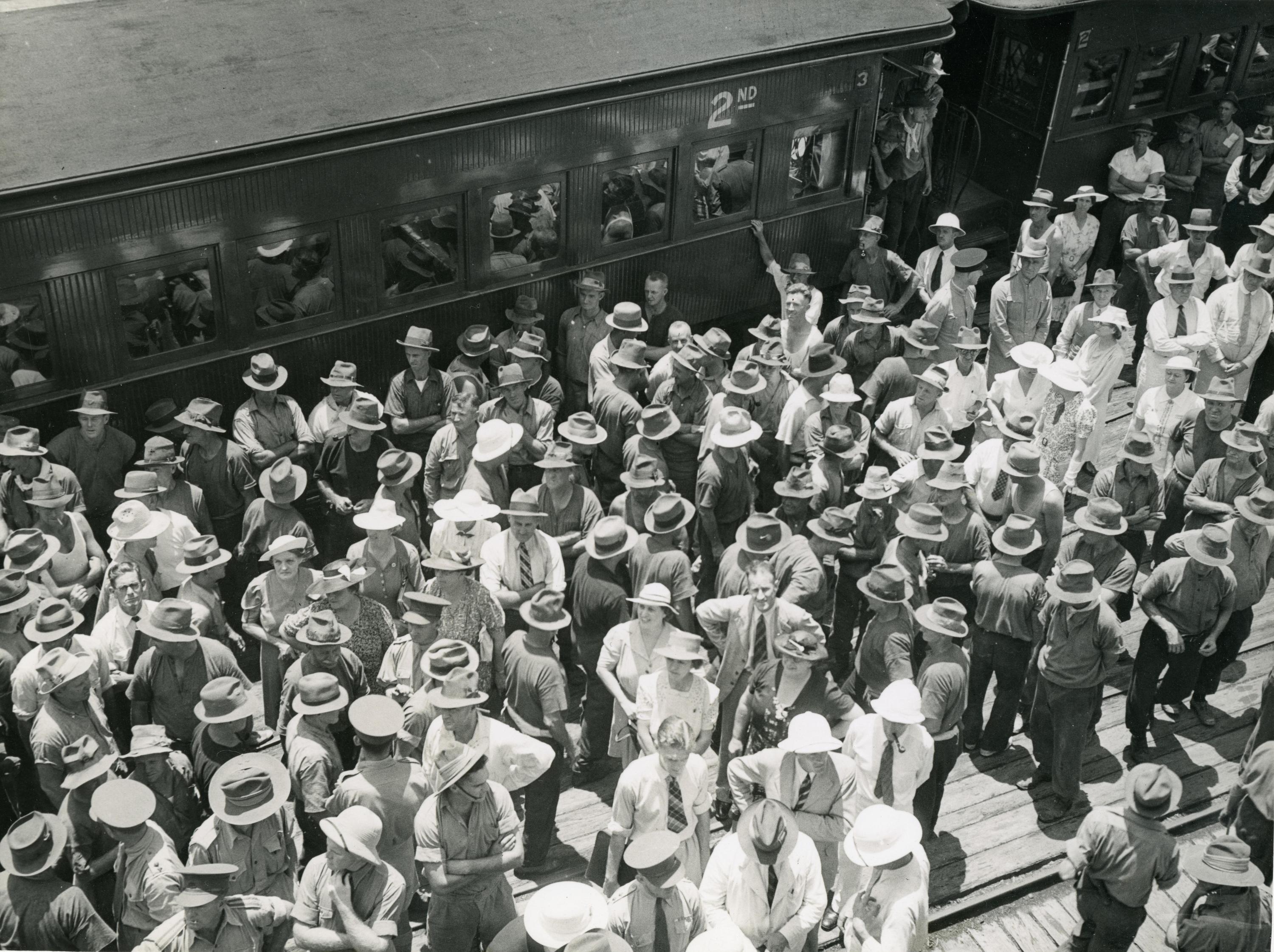 Photograph: Survivors from the sinking of RANGITANE arrive at ...